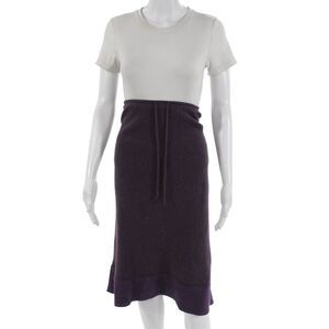 Beyond Threads Womens Pencil Skirt Purple Alpaca Acrylic Knee Size One Size